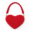 Heart-shaped Crocheted Handbag